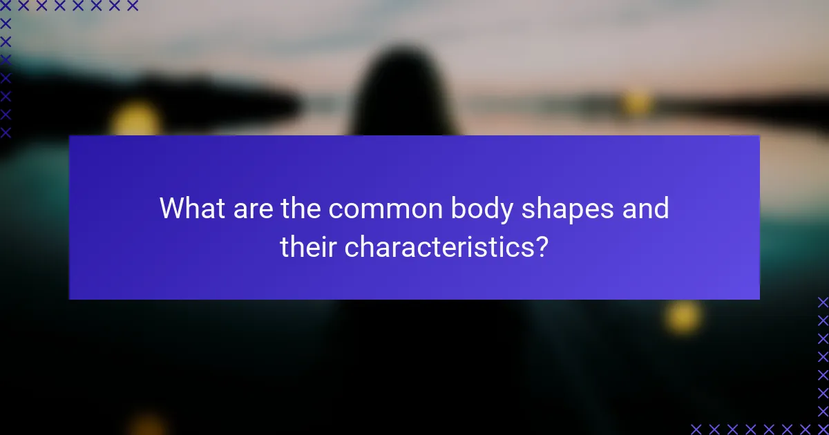 What are the common body shapes and their characteristics?