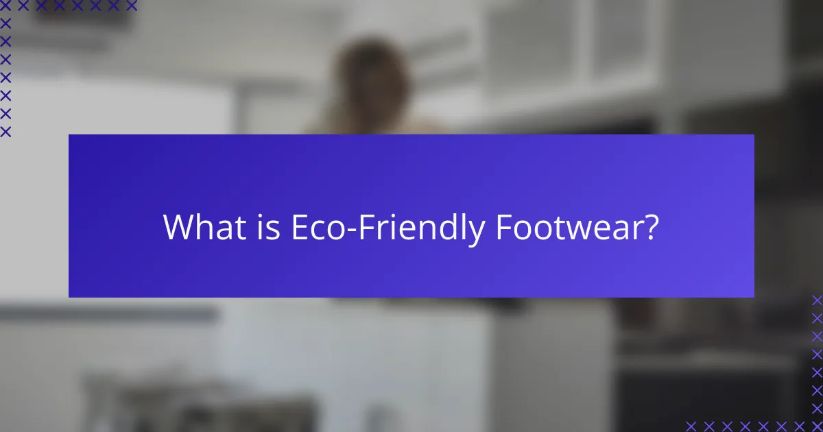 What is Eco-Friendly Footwear?